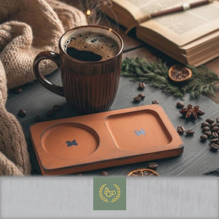 زیر لیوانی دکوپاژ چوب( ام دی اف) مدل رعنا19.5*10