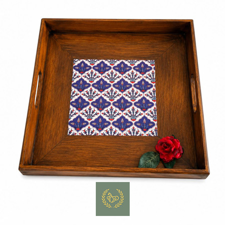 سینی دکوپاژ چوب( ام دی اف) مدل نازنین 30*30 سانتیمتر.قابل سفارش