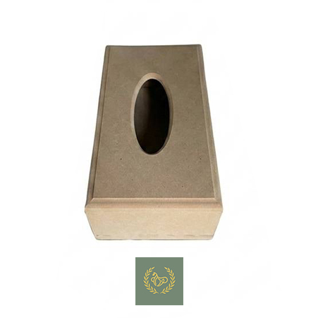 جعبه دستمال ام دی اف با درب کشویی مدل مهدیس 25*13*9 سانتی متر