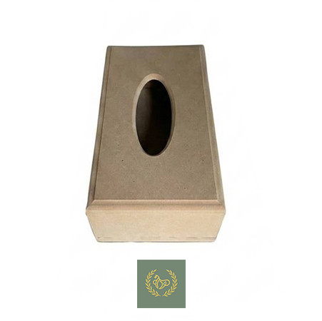 جعبه دستمال ام دی اف با درب کشویی مدل مهدیس 25*13*9 سانتی متر