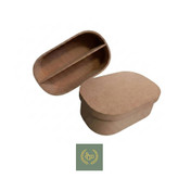 جعبه کارد و چنگال بیضی درب دار MDF مدل نعیمه 26*16*8سانتیمتر