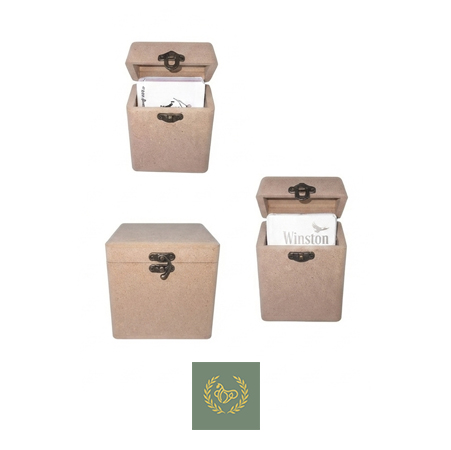 جعبه سیگار،ورق بازی MDF با درب قفل دار10*7*3