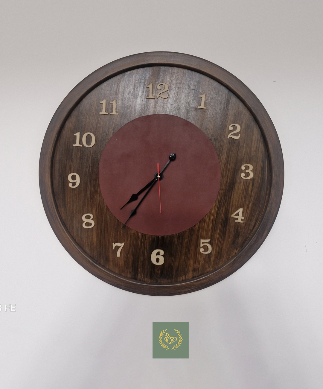 ساعت چوبی مدل کیاشا- قطر 60 سانتی متر-سفارشی