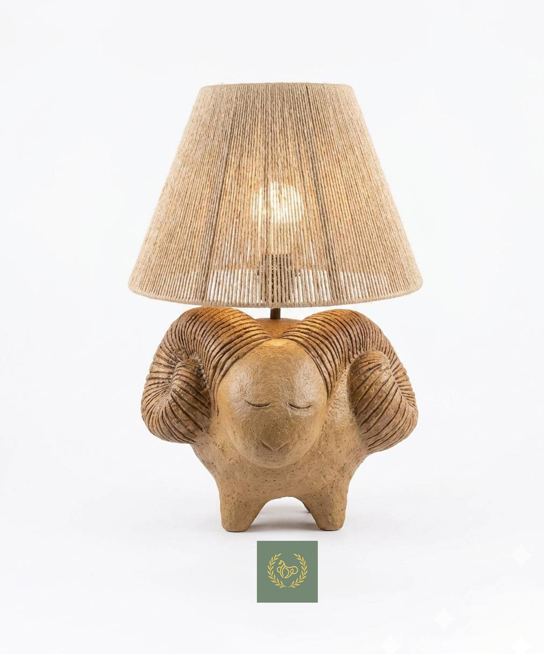 آباژور پاپیه ماشه طرح قوچ60* 36 سانتیمتر-سفارشی