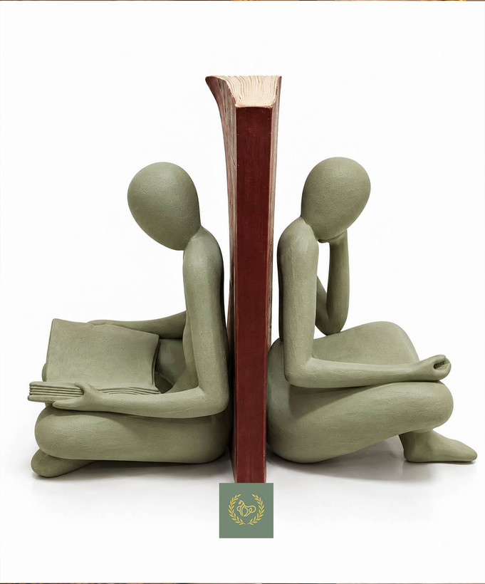 هولدر کتاب پلی استر مدل آدمک در حال مطالعه - سفارشی